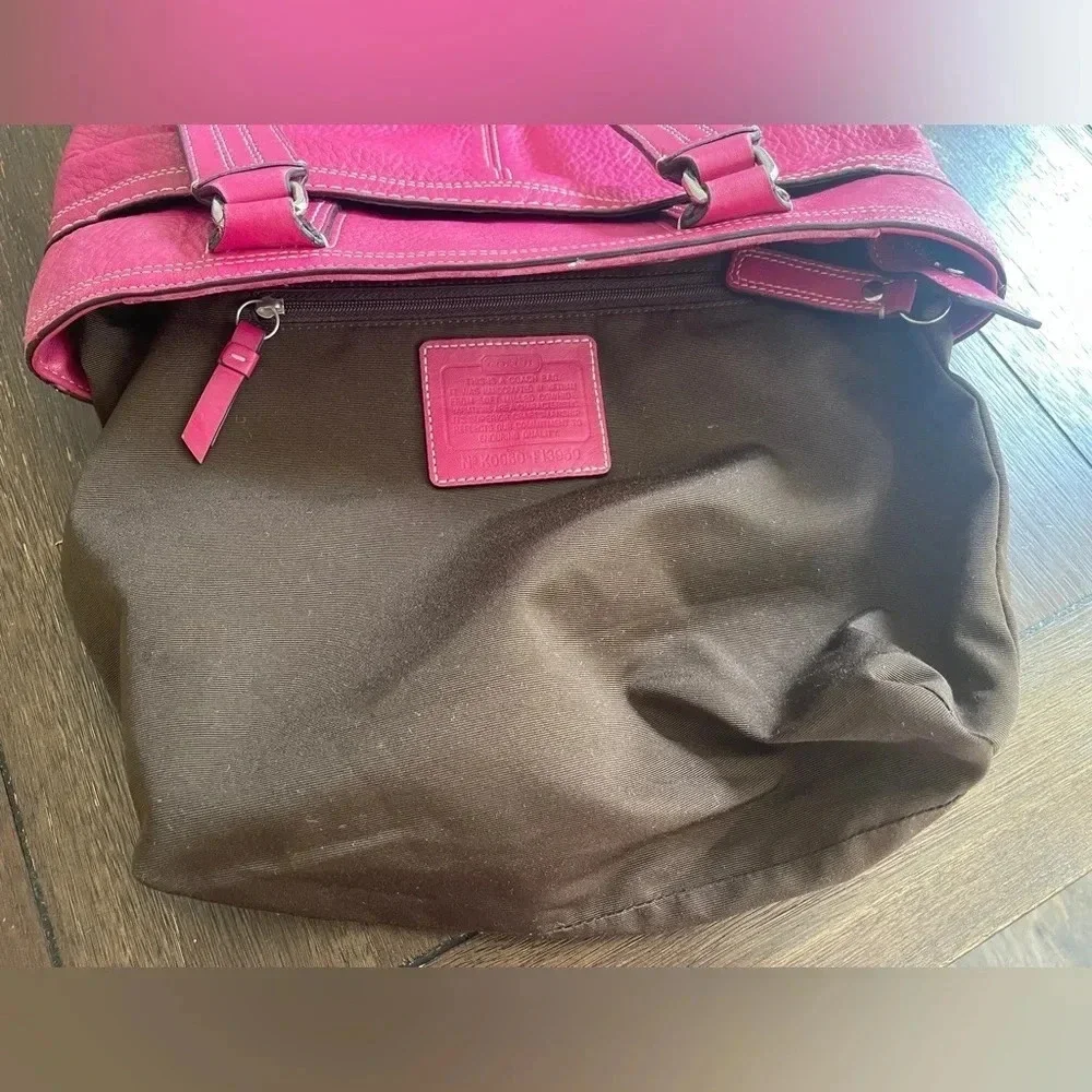 Coach turn lock tote bag